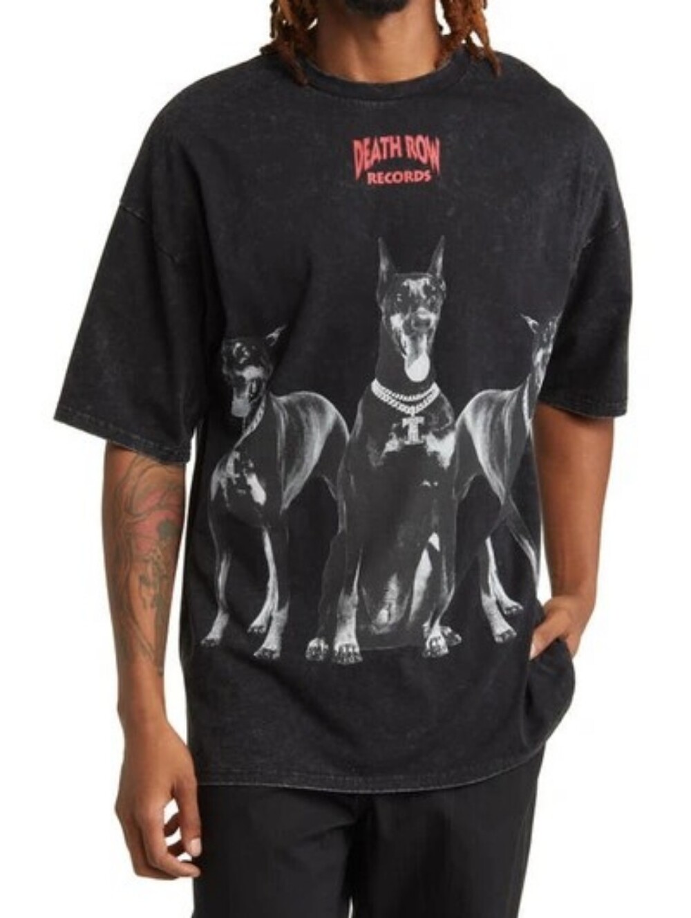 Death Row Records Black Doberman Graphic Tee